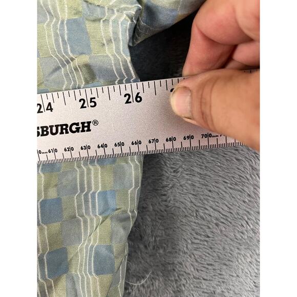 Michelsons London East End Men's Dress Shirt XXL Green Blue Check Pattern - Picture 8 of 9